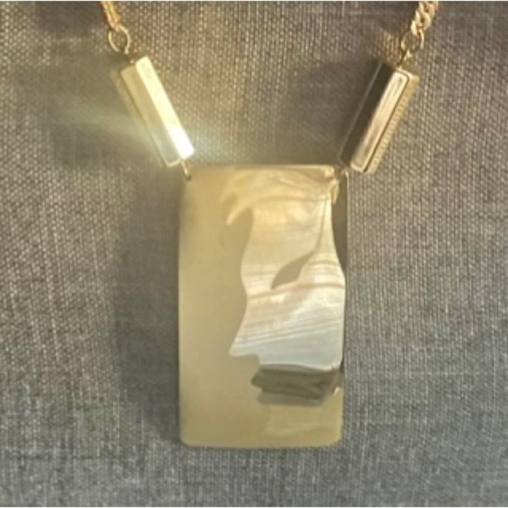 Vintage 1980s Face Pendant Necklace